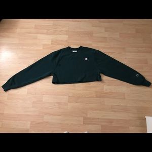 Champion crop sweatshirt green size XS